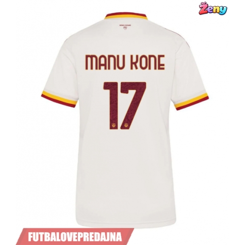Lacne Ženy Futbalové dres AS Roma Manu Kone #17 2026-27 Krátky Rukáv - Preč